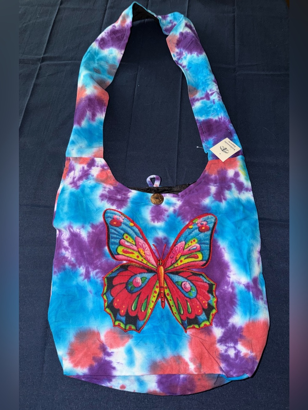 Kathmandu Imports Butterfly Tie-Dye Hobo Bag